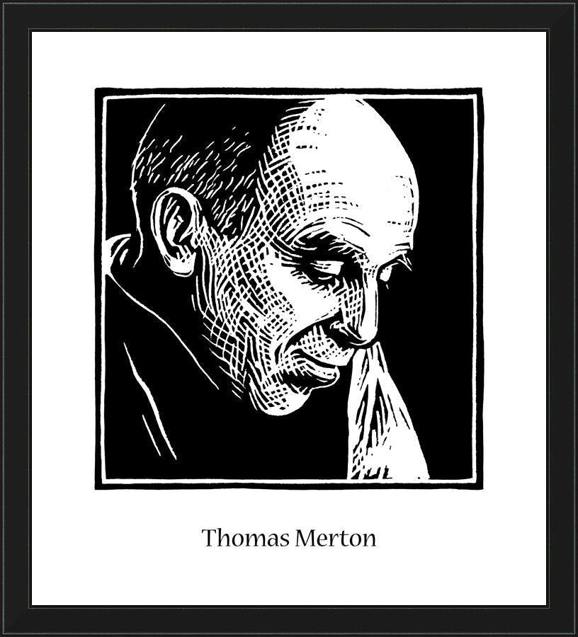 Wall Frame Black - Thomas Merton by Julie Lonneman - Trinity Stores