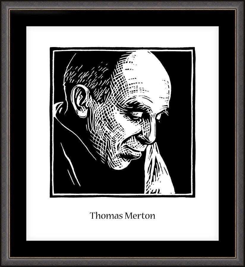 Wall Frame Espresso, Matted - Thomas Merton by Julie Lonneman - Trinity Stores