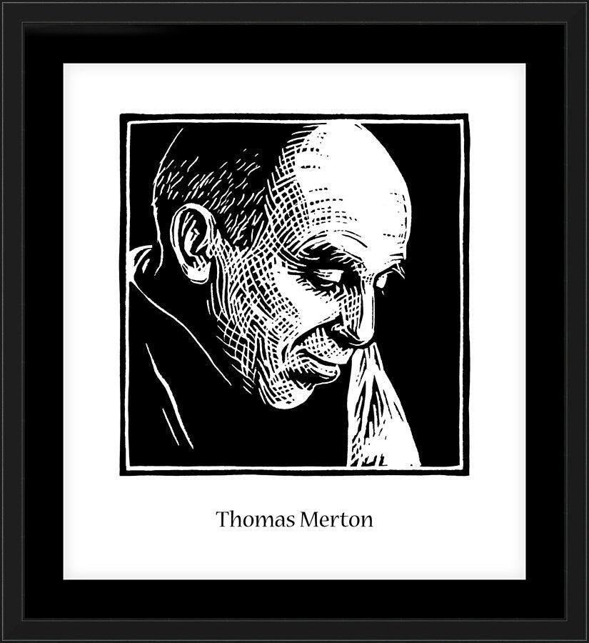 Wall Frame Black, Matted - Thomas Merton by Julie Lonneman - Trinity Stores