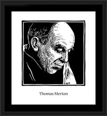 Wall Frame Black - Thomas Merton by J. Lonneman