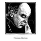 Wall Frame Gold, Matted - Thomas Merton by Julie Lonneman - Trinity Stores