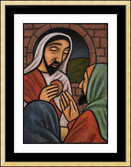 Wall Frame Gold - Lent, Last Supper - Passion Sunday  by J. Lonneman