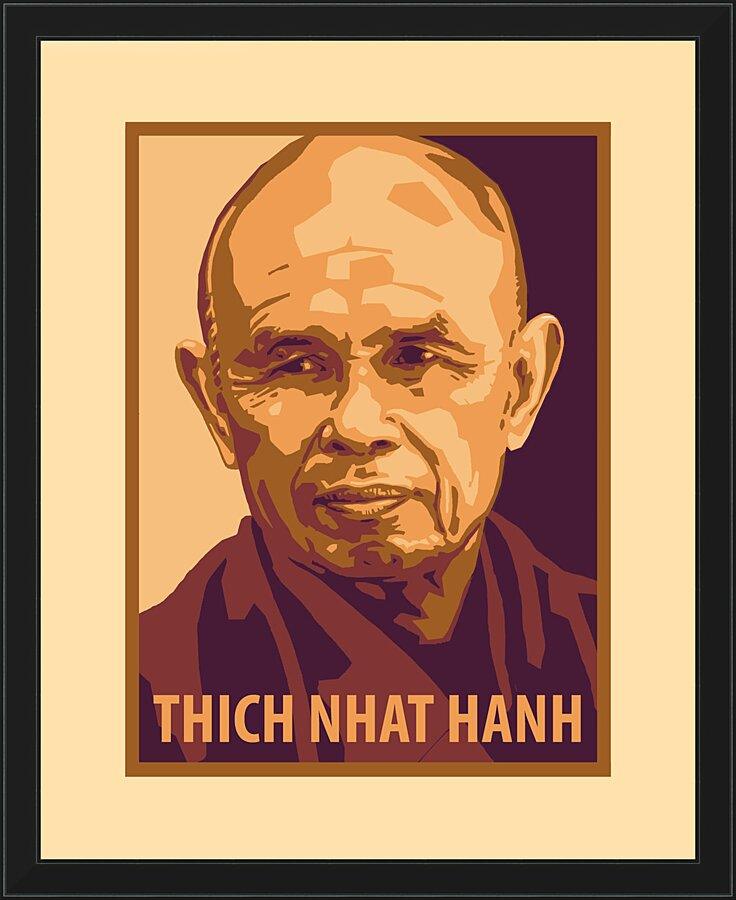 Wall Frame Black - Thich Nhat Hanh by J. Lonneman