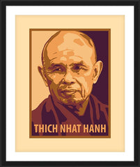 Wall Frame Black - Thich Nhat Hanh by J. Lonneman