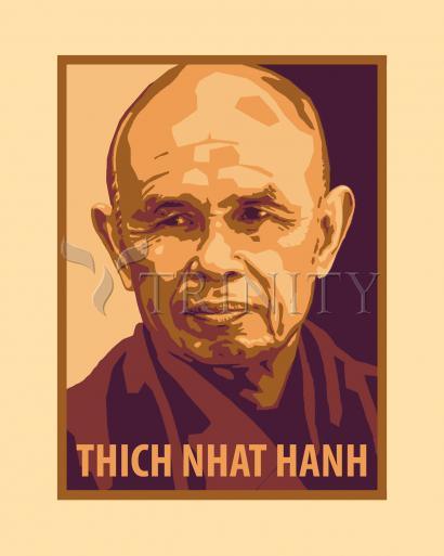 Wall Frame Espresso, Matted - Thich Nhat Hanh by J. Lonneman