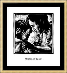 Wall Frame Gold - St. Martin of Tours by J. Lonneman