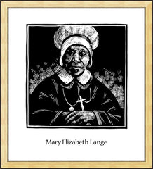 Wall Frame Gold - Ven. Mary Elizabeth Lange by J. Lonneman