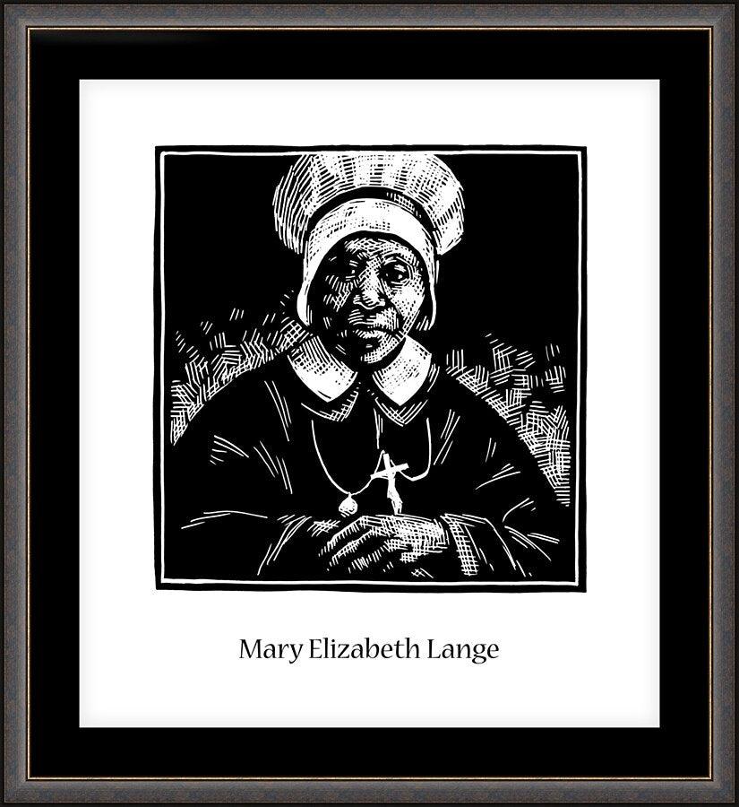 Wall Frame Espresso, Matted - Ven. Mary Elizabeth Lange by Julie Lonneman - Trinity Stores