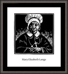 Wall Frame Espresso - Ven. Mary Elizabeth Lange by J. Lonneman