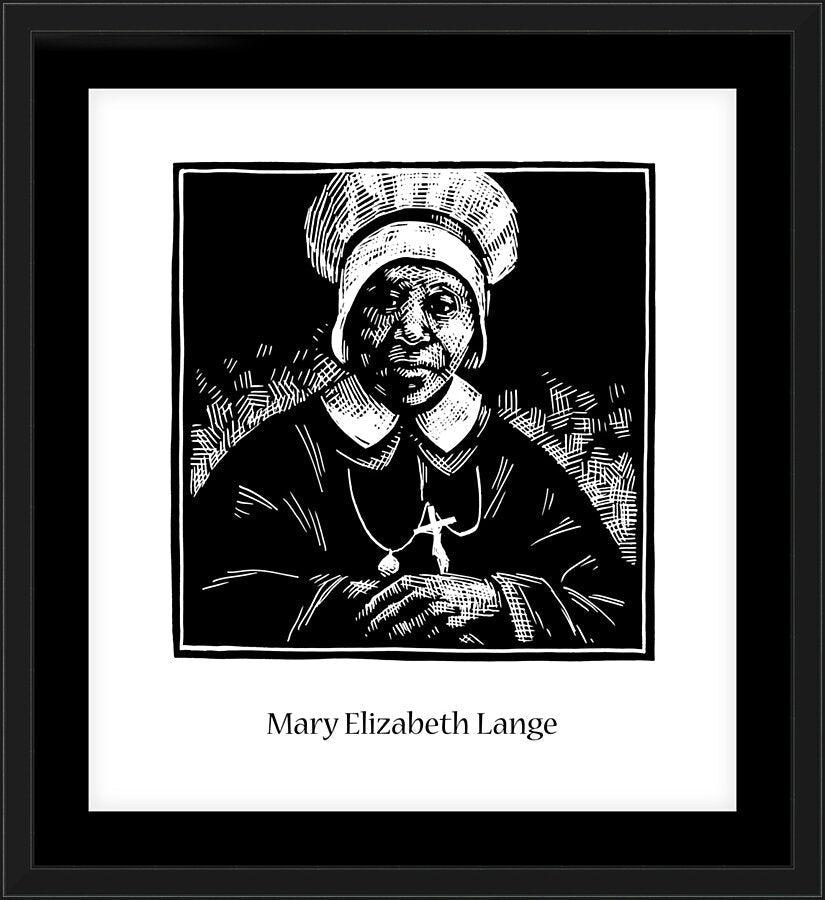 Wall Frame Black, Matted - Ven. Mary Elizabeth Lange by Julie Lonneman - Trinity Stores