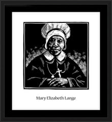 Wall Frame Black - Ven. Mary Elizabeth Lange by J. Lonneman