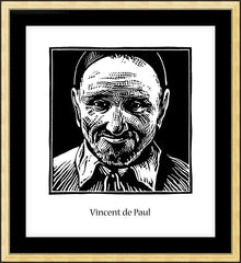 Wall Frame Gold - St. Vincent de Paul by J. Lonneman