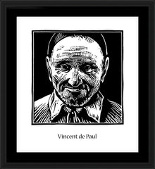 Wall Frame Black - St. Vincent de Paul by J. Lonneman