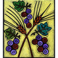 Wall Frame Black, Matted - Wheat and Grapes by J. Lonneman