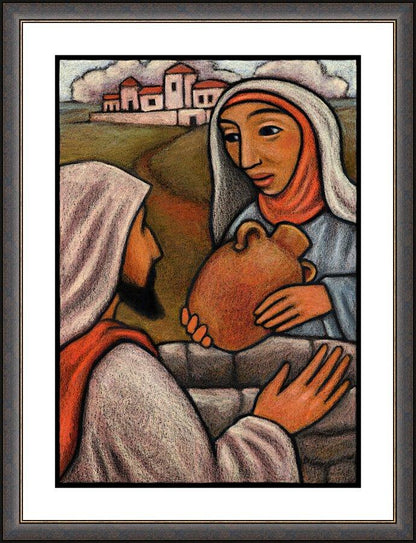 Wall Frame Espresso - Lent, 3rd Sunday - Woman at the Well by J. Lonneman