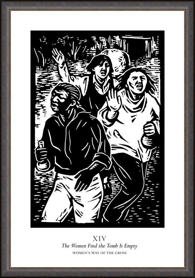 Wall Frame Espresso - Women's Stations of the Cross 14 - The Women Find the Tomb is Empty by Julie Lonneman - Trinity Stores