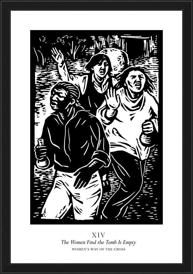 Wall Frame Black - Women's Stations of the Cross 14 - The Women Find the Tomb is Empty by J. Lonneman