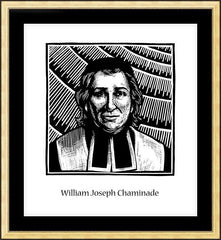 Wall Frame Gold - Bl. William Joseph Chaminade by J. Lonneman