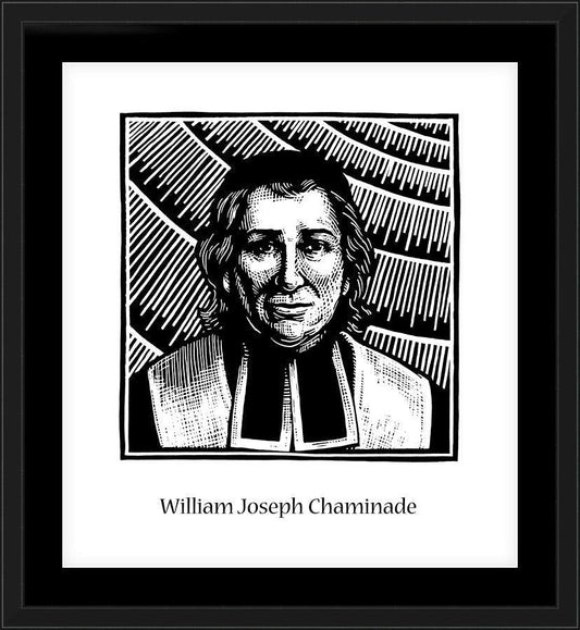 Wall Frame Black, Matted - Bl. William Joseph Chaminade by J. Lonneman
