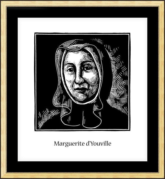 Wall Frame Gold, Matted - St. Marguerite d'Youville by J. Lonneman
