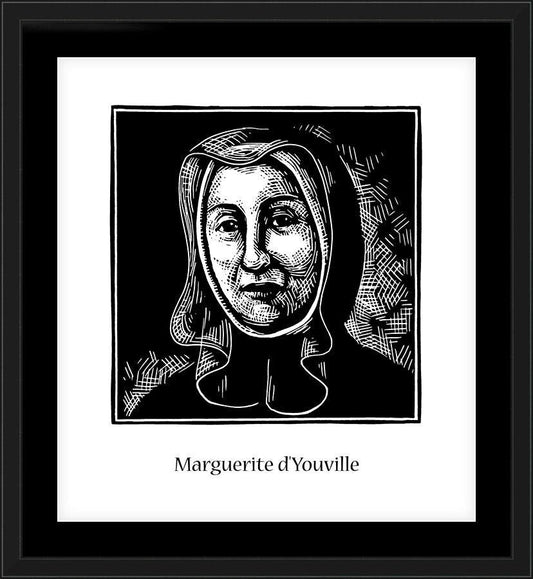 Wall Frame Black, Matted - St. Marguerite d'Youville by J. Lonneman