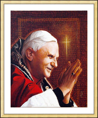 Wall Frame Gold - Pope Benedict XVI by L. Glanzman