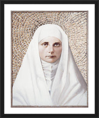 Wall Frame Black - Blessed Virgin Mary by L. Glanzman