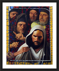 Wall Frame Black - Jesus' Foes by L. Glanzman