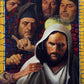 Wall Frame Black, Matted - Jesus' Foes by L. Glanzman