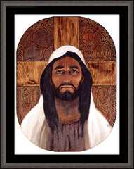 Wall Frame Espresso - Jesus by L. Glanzman