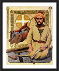 Wall Frame Black - St. Joseph by L. Glanzman