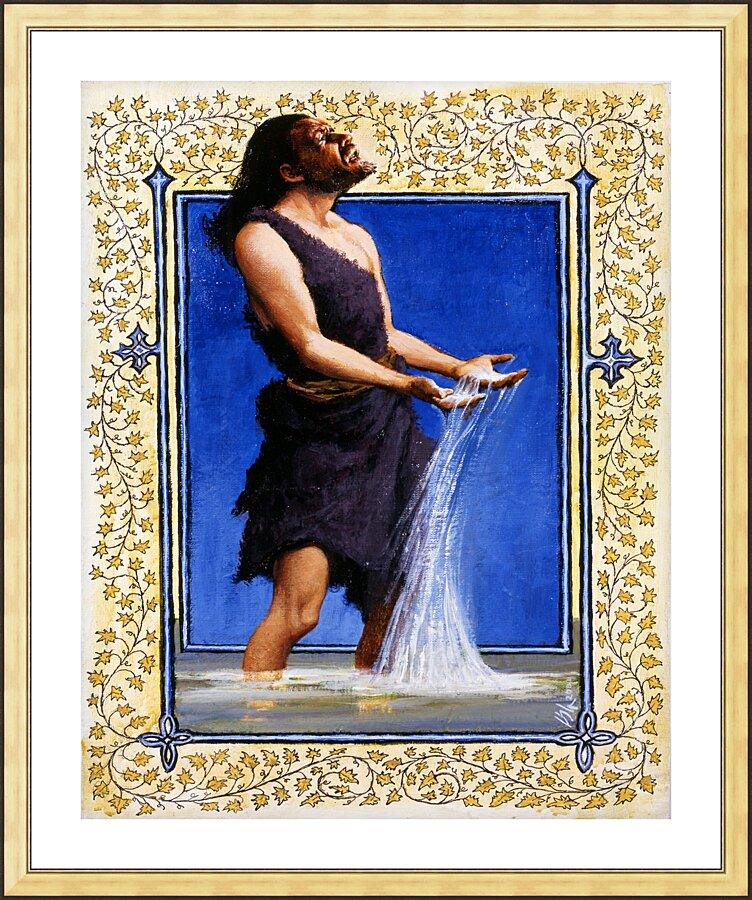 Wall Frame Gold, Matted - St. John the Baptist by L. Glanzman