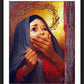 Wall Frame Black, Matted - Mary at the Cross by L. Glanzman