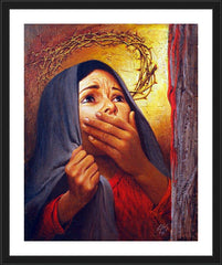 Wall Frame Black - Mary at the Cross by L. Glanzman