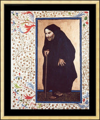 Wall Frame Gold - Infirm Woman by L. Glanzman