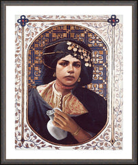 Wall Frame Espresso - Penitent Woman by L. Glanzman