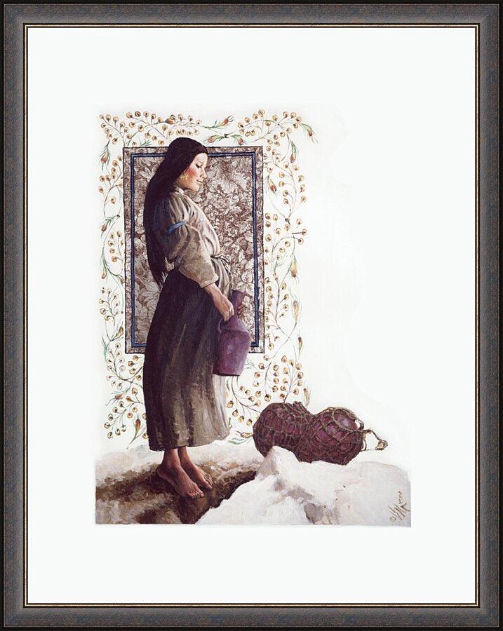 Wall Frame Espresso - Samaritan Woman by L. Glanzman