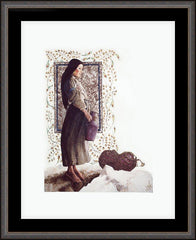 Wall Frame Espresso - Samaritan Woman by L. Glanzman