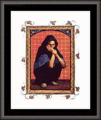 Wall Frame Espresso - Woman with a Hemorrhage by L. Glanzman