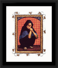 Wall Frame Black - Woman with a Hemorrhage by L. Glanzman