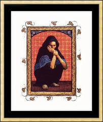 Wall Frame Gold - Woman with a Hemorrhage by L. Glanzman