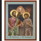 Wall Frame Black, Matted - Sts. Andrew and Francis of Assisi by L. Williams