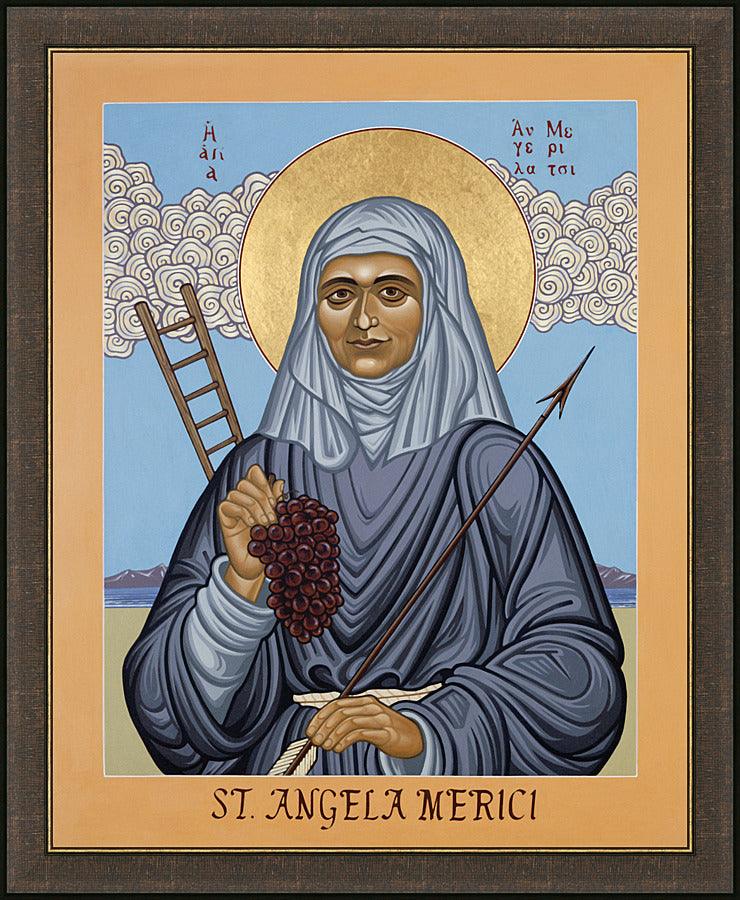 Wall Frame Espresso - St. Angela Merici by Lewis Williams, OFS - Trinity Stores