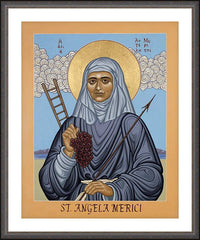 Wall Frame Espresso - St. Angela Merici by L. Williams