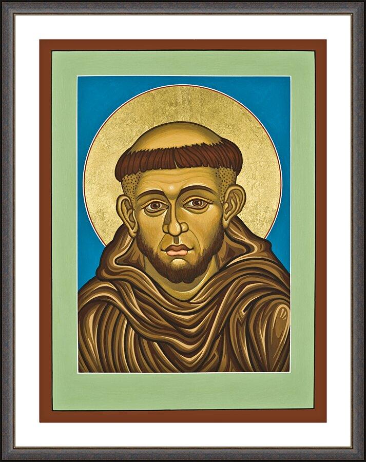 Wall Frame Espresso, Matted - St. Francis of Assisi by L. Williams