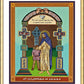 Wall Frame Gold, Matted - St. Columba and Ernan by Lewis Williams, OFS - Trinity Stores
