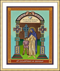 Wall Frame Gold - St. Columba and Ernan by L. Williams