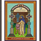 Wall Frame Espresso, Matted - St. Columba and Ernan by L. Williams