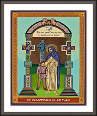 Wall Frame Espresso - St. Columba and Ernan by L. Williams
