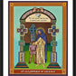 Wall Frame Black, Matted - St. Columba and Ernan by Lewis Williams, OFS - Trinity Stores